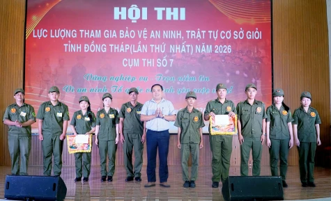 Sôi nổi Hội thi "Lực lượng tham gia bảo vệ an ninh, trật tự ở cơ sở giỏi" Cụm thi số 7