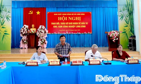 Xã Long Bình: Trao đổi, tháo gỡ khó khăn về đầu tư khu, cụm công nghiệp