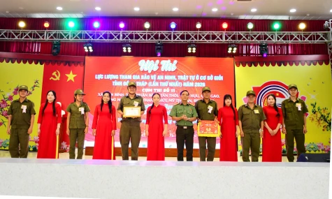Xã Vĩnh Bình đoạt giải Nhất Hội thi “Lực lượng tham gia bảo vệ an ninh, trật tự ở cơ sở giỏi” Cụm thi số 11
