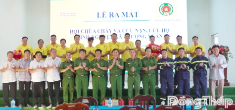 Xã Trường Xuân: Lễ ra mắt Đội chữa cháy và cứu nạn, cứu hộ tình nguyện