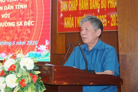 Bí thư Tỉnh ủy Ngô Chí Cường làm việc với Ban Thường vụ Đảng ủy phường Sa Đéc