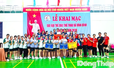 Xã Vĩnh Bình khai mạc Đại hội Thể dục thể thao lần thứ I năm 2026
