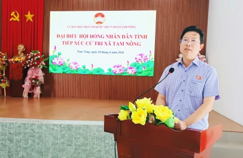 Đại biểu HĐND tỉnh tiếp xúc cử tri xã Tam Nông