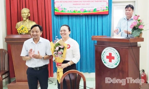 Ms. Dang Thi Thu Uyen Elected Chairwoman of Dong Thap Provincial Red Cross Society for 2022 - 2027 Term
