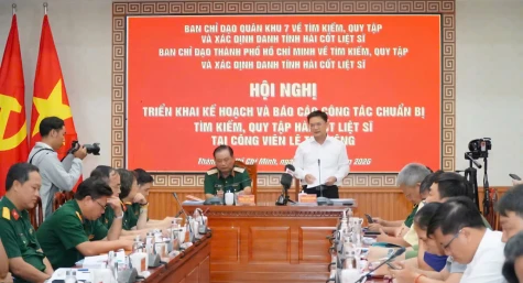 Triển khai kế hoạch chuẩn bị tìm kiếm, quy tập hài cốt liệt sĩ tại Công viên Lê Thị Riêng