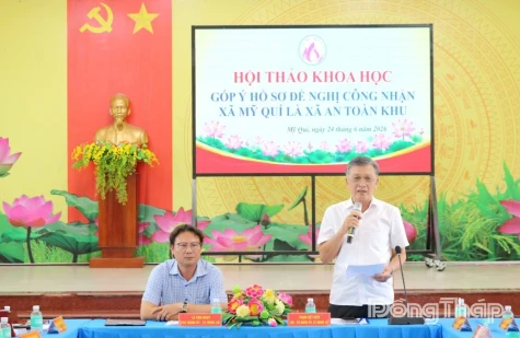 Hội thảo khoa học góp ý dự thảo hồ sơ đề nghị công nhận xã Mỹ Quí là xã An toàn khu
