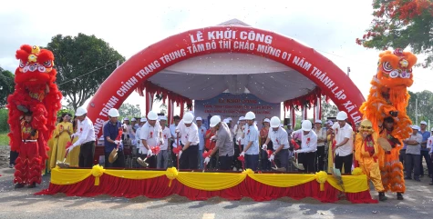 Xã Lai Vung: Khởi công công trình chỉnh trang trung tâm đô thị