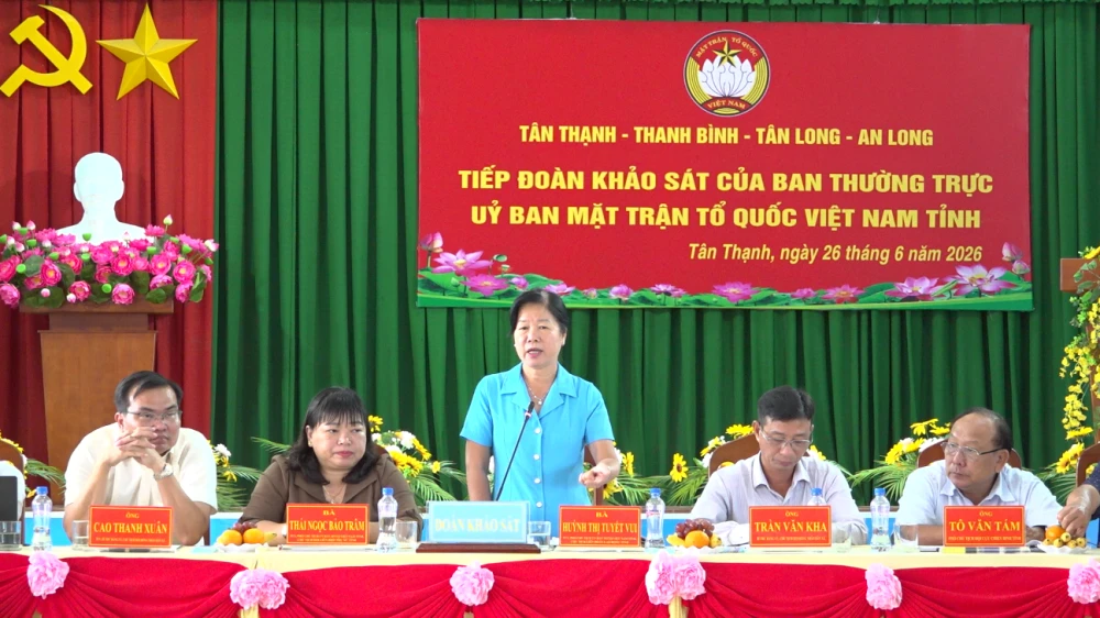 Đoàn khảo sát Ủy ban MTTQ Việt Nam tỉnh khảo sát hoạt động tại 4 địa phương