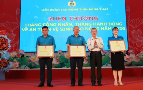 Đồng Tháp: Hơn 10 tỷ đồng chăm lo cho đoàn viên, người lao động