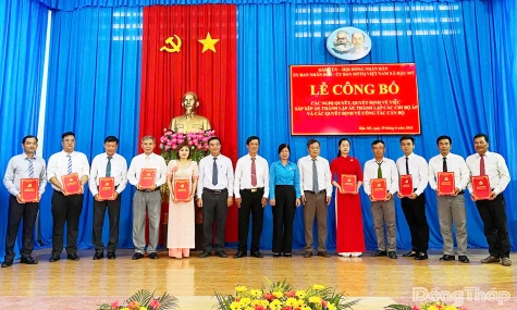 Xã Hậu Mỹ:  Công bố sắp xếp, thành lập các ấp