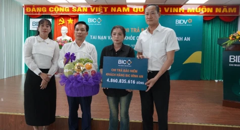 BIC chi trả hơn 4,8 tỷ đồng quyền lợi bảo hiểm BIC Bình An cho khách hàng tại Đồng Tháp