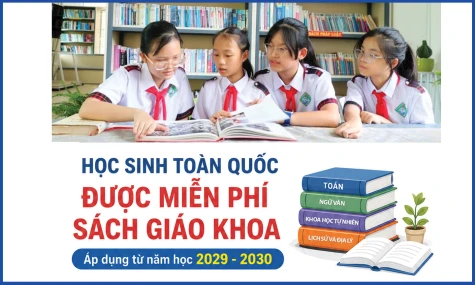 [Infographic] Học sinh toàn quốc được miễn phí sách giáo khoa từ năm học 2029 - 2030