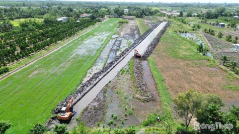 Đồng Tháp: Khởi công Dự án Đường phát triển vùng Đồng Tháp Mười và Dự án Nâng cấp, mở rộng đường tỉnh 878