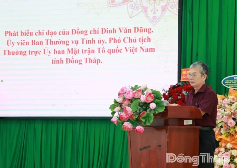 Đồng chí Đinh Văn Dũng dự Ngày hội "Toàn dân bảo vệ an ninh Tổ quốc" năm 2026 tại xã Tháp Mười