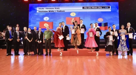 Tuyển khiêu vũ thể thao Việt Nam giành hạng nhất giải vô địch châu Á