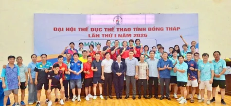 Môn Bóng bàn - Đại hội Thể dục thể thao tỉnh Đồng Tháp lần thứ I - 2026: Cụm 3 đoạt hạng Nhất toàn đoàn