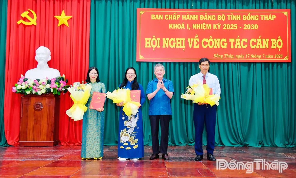 Ban Bí thư chỉ định 3 đồng chí tham gia Ban Chấp hành Đảng bộ tỉnh Đồng Tháp