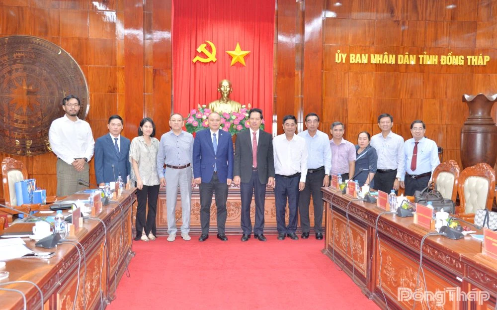 Đồng chí Nguyễn Thành Diệu tiếp, làm việc với Đoàn công tác Đại sứ quán Cộng hòa Kazakhstan tại Việt Nam