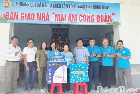 Trao "Mái ấm Công đoàn" cho chị Nguyễn Thị Nguyệt Kiều
