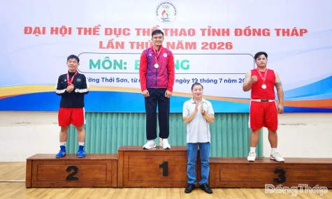 Trao 16 bộ huy chương tại giải Boxing Đại hội Thể dục thể thao tỉnh Đồng Tháp lần thứ I năm 2026