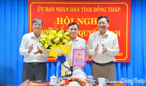 Đồng chí Ngô Huỳnh Quang Thái giữ chức vụ Giám đốc Sở Khoa học và Công nghệ tỉnh Đồng Tháp