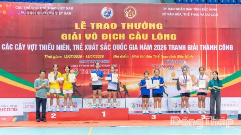 Đồng Tháp: Nhiều vận động viên cầu lông đạt huy chương giải trẻ quốc gia