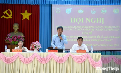 Phường Đạo Thạnh: Đối thoại giữa người đứng đầu cấp ủy, chính quyền với Nhân dân