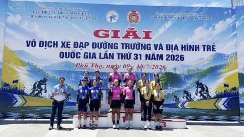 Đồng Tháp đoạt 8 HCV tại Giải Vô địch xe đạp đường trường và địa hình trẻ quốc gia năm 2026