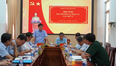 Xã Lai Vung tập trung thực hiện tốt công tác xây dựng Đảng, xây dựng hệ thống chính trị