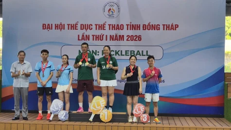 Đồng Tháp: Cụm 3 Cao Lãnh và Cụm 14 Sa Đéc đoạt 2 Huy chương vàng môn Pickleball