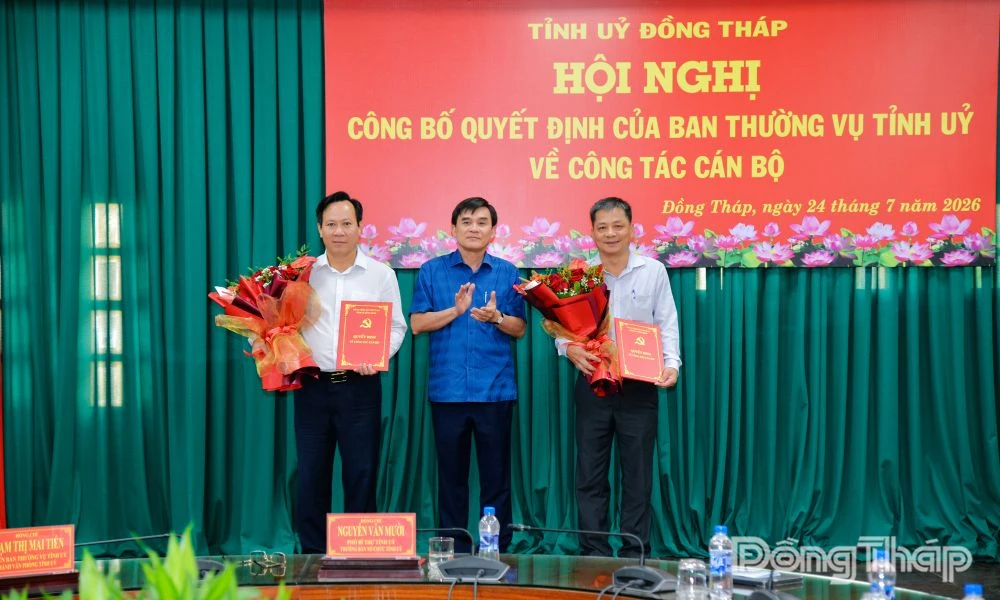 Đồng Tháp: Điều động 2 Bí thư cấp xã tham gia Bộ phận nghiên cứu chuyên đề