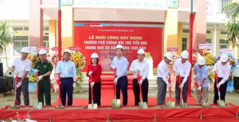 Đồng Tháp: Khởi công 2 trường phổ thông nội trú khu vực biên giới
