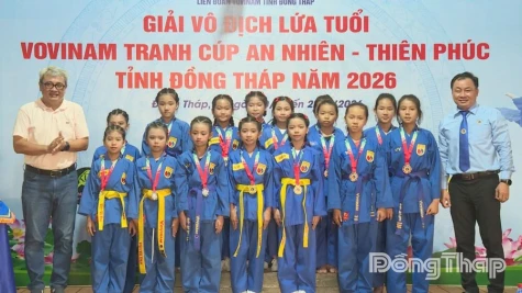 Xã Tân Khánh Trung đoạt giải Nhất toàn đoàn tại Giải Vovinam các nhóm tuổi tỉnh Đồng Tháp