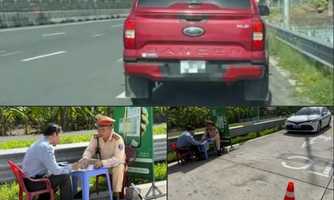 Xử phạt trên 150 trường hợp dừng, đỗ xe trái quy định trên cao tốc