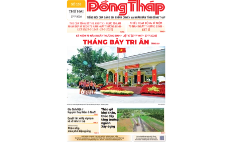 Đón đọc Báo Đồng Tháp số ra ngày 27-7-2026