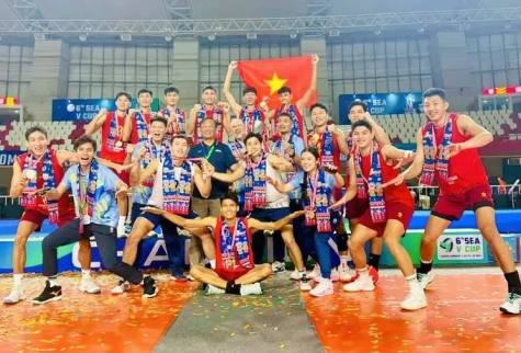 Chức vô địch chặng 2 SEA V.Cup 2026 giúp bóng chuyền nam trở lại hạng 58 thế giới