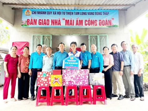 Bàn giao “Mái ấm Công đoàn” cho đoàn viên Dương Minh Phụng