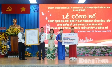 Cho Gao Commune Receives Safe Zone Commune Status