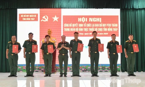 Đồng Tháp tổ chức lại Ban Chỉ huy Phòng thủ khu vực