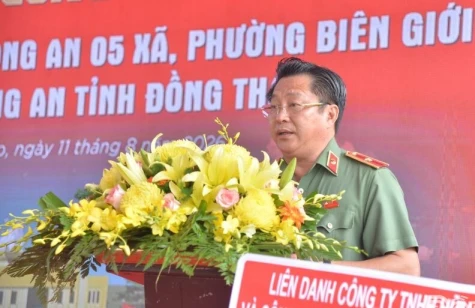 Đồng Tháp: Khởi công xây dựng Trụ sở làm việc Công an 5 xã, phường biên giới