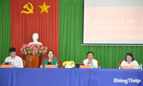 Cử tri phường Mỹ Phong phản ánh vấn đề vệ sinh môi trường