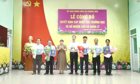 Xã Phong Hòa: Hoàn thành sắp xếp các cơ sở giáo dục