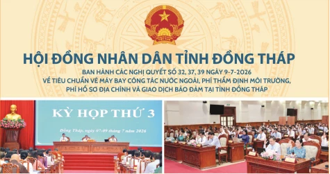 [Infographic] Nghị quyết số 32, 37, 39 ngày 9-7-2026 của HĐND tỉnh Đồng Tháp
