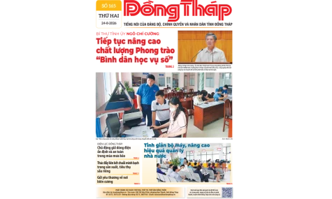 Đón đọc Báo Đồng Tháp số ra ngày 24-8-2026