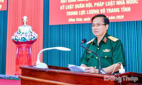 Lực lượng vũ trang tỉnh Đồng Tháp: Đoàn kết, chấp hành nghiêm kỷ luật Quân đội, pháp luật Nhà nước