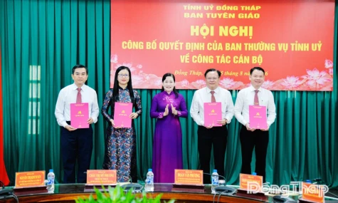 Công bố các quyết định kiện toàn lãnh đạo Ban Tuyên giáo Tỉnh ủy Đồng Tháp