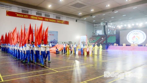Tổng duyệt Lễ Khai mạc Đại hội Thể dục thể thao tỉnh Đồng Tháp lần thứ I