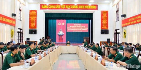 Đoàn kiểm tra của Bộ Quốc phòng kiểm tra công tác 1389 tại Bộ Chỉ huy Quân sự tỉnh Đồng Tháp