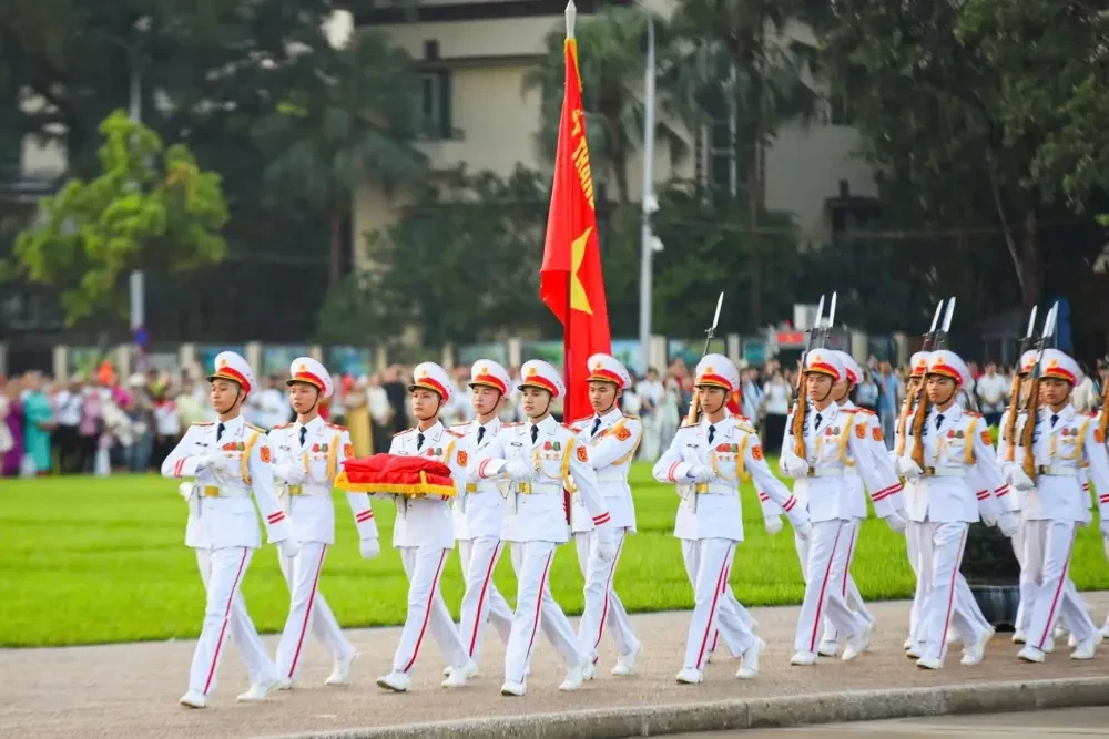 Trang nghiêm Lễ Thượng cờ tại Quảng trường Ba Đình ngày Quốc khánh 2-9