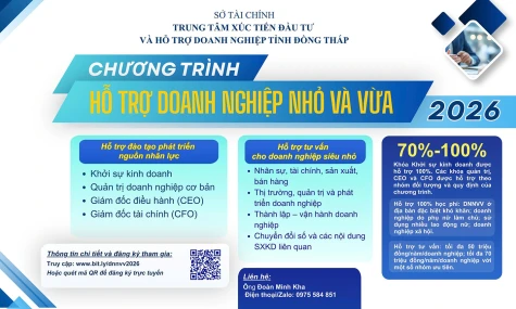 Trung tâm Xúc tiến đầu tư và Hỗ trợ doanh nghiệp tỉnh Đồng Tháp thông báo